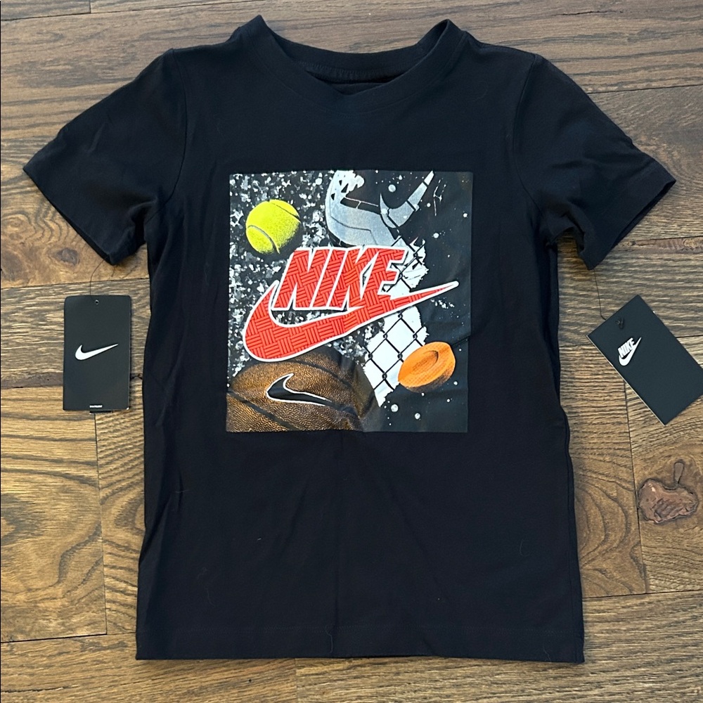 Nike Kids Black Sports Graphic Tee